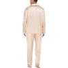 image:imageSWOMOG Mens Silk Satin Pajamas Set Long Sleeve Sleepwear ButtonDown Pj Twopiece Loungewear with Long Pants SXXLChampagne