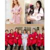 image:imageSWOMOG Womens Satin Sleep Shirt Long Sleeve Sleepwear Silk Nightshirt Button Down Pajama TopGpink