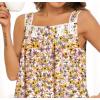 image:imageSWOMOG Cotton Nightgowns for Women Sleeveless Button Down Night Gown Soft Victorian Nightdress House Dress with PocketsYellow Grey