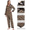 image:imageSWOMOG Couples Pajama Sets Men amp Women Satin Long Sleeve Sleepwear Silky Classic Button Down Soft Loungewear Pjs SetLeopard Print