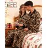 image:imageSWOMOG Couples Pajama Sets Men amp Women Satin Long Sleeve Sleepwear Silky Classic Button Down Soft Loungewear Pjs SetLeopard Print