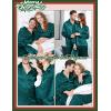 image:imageSWOMOG Couples Pajama Sets Men amp Women Satin Long Sleeve Sleepwear Silky Classic Button Down Soft Loungewear Pjs SetPure Green
