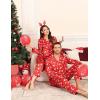 image:imageSWOMOG Couples Satin Pajama Set Women amp Men Long Sleeve Sleepwear Button Down Loungewear Silky Pj Set with Long PantsChristmas Red