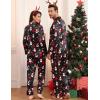 image:imageSWOMOG Couples Satin Pajama Set Women amp Men Long Sleeve Sleepwear Button Down Loungewear Silky Pj Set with Long PantsChristmas Snowman