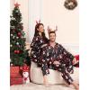 image:imageSWOMOG Couples Satin Pajama Set Women amp Men Long Sleeve Sleepwear Button Down Loungewear Silky Pj Set with Long PantsChristmas Snowman
