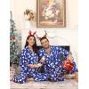 image:imageSWOMOG Couples Satin Pajama Set Women amp Men Long Sleeve Sleepwear Button Down Loungewear Silky Pj Set with Long PantsZ  Double Piping  Polar Blue Bear
