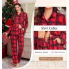 image:imageSWOMOG Womens Pajamas Set Long Sleeve Sleepwear Button Down Nightwear Soft Cotton Pj Lounge SetsChristmas Red Plaid