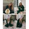 image:imageSWOMOG Womens Pajamas Set Long Sleeve Sleepwear Button Down Nightwear Soft Cotton Pj Lounge SetsGreen