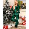 image:imageSWOMOG Womens Pajamas Set Long Sleeve Sleepwear Button Down Nightwear Soft Cotton Pj Lounge SetsGreen Plaid
