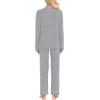 image:imageSWOMOG Womens Pajamas Set Long Sleeve Sleepwear Button Down Nightwear Soft Cotton Pj Lounge SetsGrey