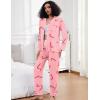 image:imageSWOMOG Womens Pajamas Set Long Sleeve Sleepwear Button Down Nightwear Soft Cotton Pj Lounge SetsPink Candy Cane