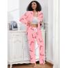 image:imageSWOMOG Womens Pajamas Set Long Sleeve Sleepwear Button Down Nightwear Soft Cotton Pj Lounge SetsPink Candy Cane