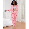 image:imageSWOMOG Womens Pajamas Set Long Sleeve Sleepwear Button Down Nightwear Soft Cotton Pj Lounge SetsPink Candy Cane