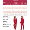 image:imageSWOMOG Womens Pajamas Set Long Sleeve Sleepwear Button Down Nightwear Soft Cotton Pj Lounge SetsRed