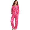 image:imageSWOMOG Womens Pajamas Set Long Sleeve Sleepwear Button Down Nightwear Soft Cotton Pj Lounge SetsRose Flower
