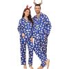 image:imageSWOMOG Couples Satin Pajama Set Women amp Men Long Sleeve Sleepwear Button Down Loungewear Silky Pj Set with Long PantsZ  Double Piping  Polar Blue Bear