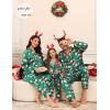 image:imageSWOMOG Matching Family Pajamas Set Women amp Men amp Kids Silk Satin Pjs 2 Pcs Long Sleeve Button Down Sleepwear with 2 PocketsKids Christmas Pattern 150Age for 1213Y