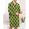 image:imageSWOMOG Mens Nightgown Long Sleeve Sleep Shirt Big amp Tall Nightshirt Button Down Pajama Comfy Nightwear MXXXLArmy Green Bigfoot