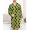 image:imageSWOMOG Mens Nightgown Long Sleeve Sleep Shirt Big amp Tall Nightshirt Button Down Pajama Comfy Nightwear MXXXLArmy Green Bigfoot