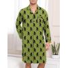 image:imageSWOMOG Mens Nightgown Long Sleeve Sleep Shirt Big amp Tall Nightshirt Button Down Pajama Comfy Nightwear MXXXLArmy Green Bigfoot