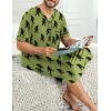 image:imageSWOMOG Mens Nightgown Short Sleeve Lounge Sleep Henley Shirt Pajama Big amp Tall Nightshirt Comfy Nightwear M3XLArmy Green Bigfoot