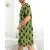 image:imageSWOMOG Mens Nightgown Short Sleeve Lounge Sleep Henley Shirt Pajama Big amp Tall Nightshirt Comfy Nightwear M3XLArmy Green Bigfoot