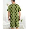 image:imageSWOMOG Mens Nightgown Short Sleeve Lounge Sleep Henley Shirt Pajama Big amp Tall Nightshirt Comfy Nightwear M3XLArmy Green Bigfoot