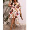 image:imageSWOMOG Women Cover Ups Plus Size Swimsuit Chiffon Kimono Long Cardigan Open Front Bathing Suit Summer Flowy Bikini BeachwearColorful Flower