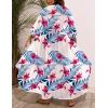 image:imageSWOMOG Women Cover Ups Plus Size Swimsuit Chiffon Kimono Long Cardigan Open Front Bathing Suit Summer Flowy Bikini BeachwearRed Floral