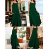 image:imageSWOMOG Women Long Nightgown Pajama Dress Soft Strap Nightdress Summer Sleeveless Nightshirt Lounge Dress with PocketsGreen