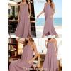image:imageSWOMOG Women Long Nightgown Pajama Dress Soft Strap Nightdress Summer Sleeveless Nightshirt Lounge Dress with PocketsTaropurple
