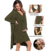 image:imageSWOMOG Women Maternity Nursing Gown and Robe Set 3 in 1 Labor Delivery Nursing Nightgown for Breastfeeding Hospital BathrobeArmy Green