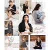 image:imageSWOMOG Women Maternity Nursing Gown and Robe Set 3 in 1 Labor Delivery Nursing Nightgown for Breastfeeding Hospital BathrobeBlack