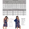 image:imageSWOMOG Women Maternity Nursing Gown and Robe Set 3 in 1 Labor Delivery Nursing Nightgown for Breastfeeding Hospital BathrobeBlue  Red Flower