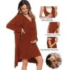image:imageSWOMOG Women Maternity Nursing Gown and Robe Set 3 in 1 Labor Delivery Nursing Nightgown for Breastfeeding Hospital BathrobeCoffee