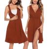 image:imageSWOMOG Women Maternity Nursing Gown and Robe Set 3 in 1 Labor Delivery Nursing Nightgown for Breastfeeding Hospital BathrobeCoffee