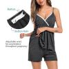 image:imageSWOMOG Womens Maternity Robe Set 3 Piece Nursing Pajamas for Breastfeeding 3 in 1 Labor Delivery Hospital Pregnancy Pjs GreyDeep Grey