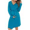 image:imageSWOMOG Womens Maternity Robe Set 3 Piece Nursing Pajamas for Breastfeeding 3 in 1 Labor Delivery Hospital Pregnancy Pjs GreyPeacock Blue
