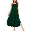 image:imageSWOMOG Women Long Nightgown Pajama Dress Soft Strap Nightdress Summer Sleeveless Nightshirt Lounge Dress with PocketsGreen