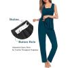 image:imageSWOMOG Maternity Nursing Robe Set 3 Piece Breastfeeding Pajamas 3 in 1 Labor Delivery Sleevless TopsampLong Pants Pregnancy PjsSleevelessdeep Blue