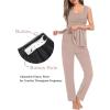 image:imageSWOMOG Maternity Nursing Robe Set 3 Piece Breastfeeding Pajamas 3 in 1 Labor Delivery Sleevless TopsampLong Pants Pregnancy PjsSleevelesslight Brown