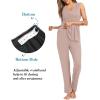 image:imageSWOMOG Maternity Nursing Robe Set 3 Piece Postpartum Breastfeeding Pajamas 3 in 1 Hospital Labor Delivery Pregnancy PjsLight Brownpants
