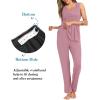 image:imageSWOMOG Maternity Nursing Robe Set 3 Piece Postpartum Breastfeeding Pajamas 3 in 1 Hospital Labor Delivery Pregnancy PjsTaro Purplepants