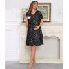 image:imageSWOMOG Nursing Nightgown 3 in 1 Labor and Delivery Hospital Gown Maternity Dress Short Sleeve Birthing Robe for BreastfeedingBlack Star