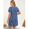 image:imageSWOMOG Nursing Nightgown 3 in 1 Labor and Delivery Hospital Gown Maternity Dress Short Sleeve Birthing Robe for BreastfeedingNavy Blue Heart