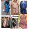 image:imageSWOMOG Nursing Nightgown 3 in 1 Labor and Delivery Hospital Gown Maternity Dress Short Sleeve Birthing Robe for BreastfeedingNavy Blue Heart