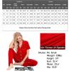 image:imageSWOMOG Women Pajama Sets TwoPiece Nightwear Short Sleeve Sleepwear Button Down Pj Lounge Sets with Long PantsRed