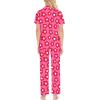 image:imageSWOMOG Women Pajama Sets TwoPiece Nightwear Short Sleeve Sleepwear Button Down Pj Lounge Sets with Long PantsRose Flower