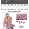 image:imageSWOMOG Women Pajama Sets TwoPiece Nightwear Short Sleeve Sleepwear Button Down Pj Lounge Sets with Long PantsTaro Purple
