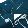 image:imageSWOMOG Womens Button Down Pajamas Set Short Sleeve Sleepwear Bride Soft Pj Lounge Sets XS3XLOxford Blue